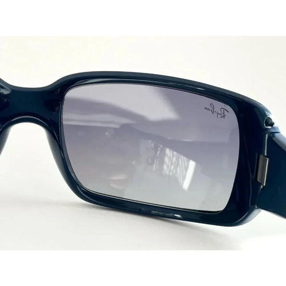 Ray Ban Italian Square Blue Frame Light Grey | Blue Gradient RB 4338 Sunglasses - Picture 7 of 10